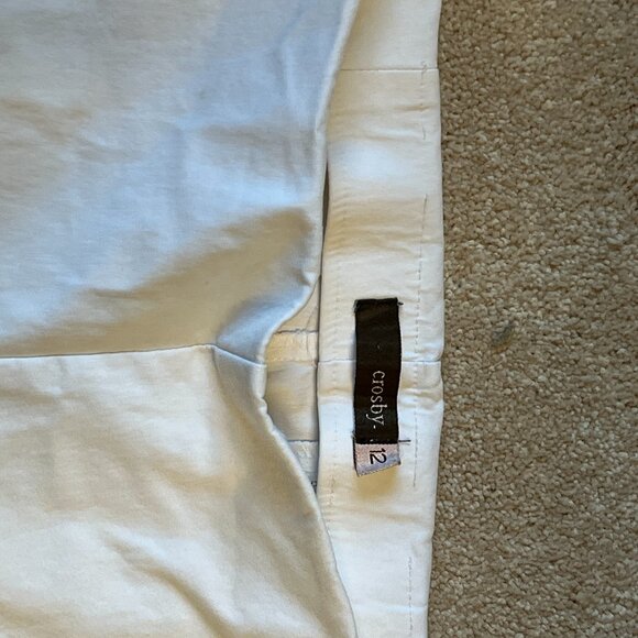 White Crosby Elastic Waist Pull-On Pants Size 12 (Previously Worn) - Picture 6 of 8